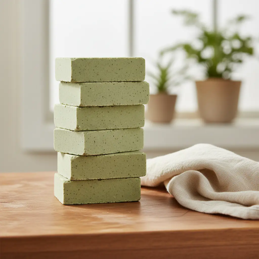 Stack of clean eco-friendly blocks